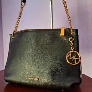 Michael Kors Black Gold Chain Shoulder Bag